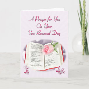 Carte La Bible et la prière rose pour le jour de renouve