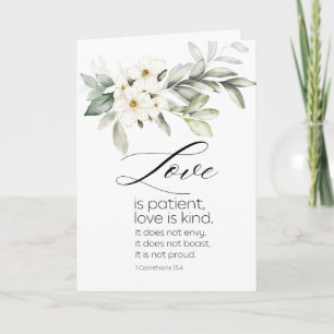 Carte La Bible Florale Blanche Verse Mariage Félicitatio