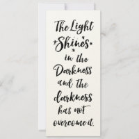 La Bible Verse Lumière dans l'obscurité Citation c