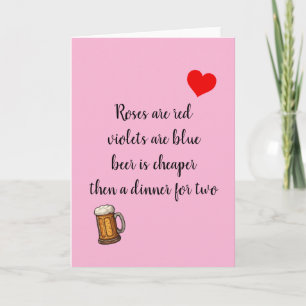 Carte La bière anti-Valentine's Day est drôle