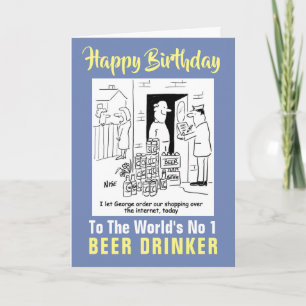 Carte La bière numéro 1 du monde - Joyeux anniversaire