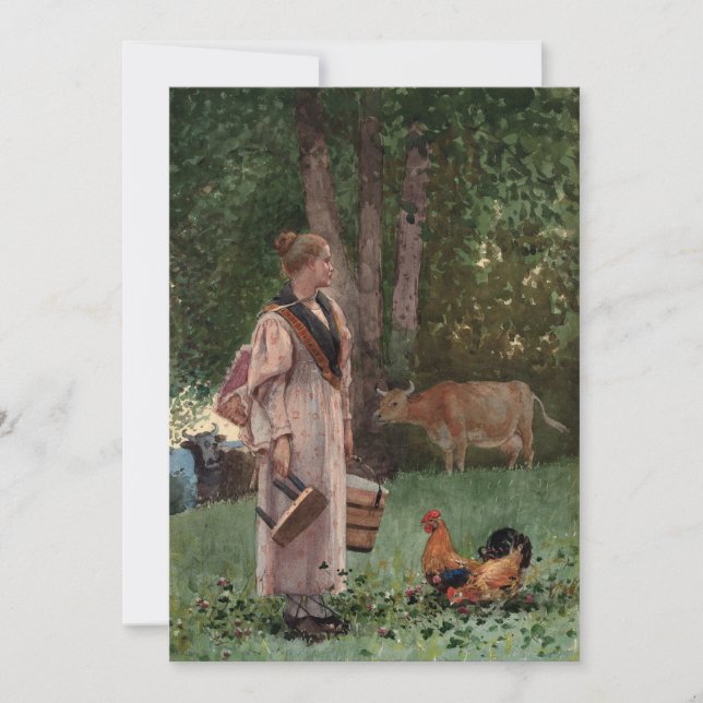 Carte La bonne de lait | Winslow Homer (Devant)