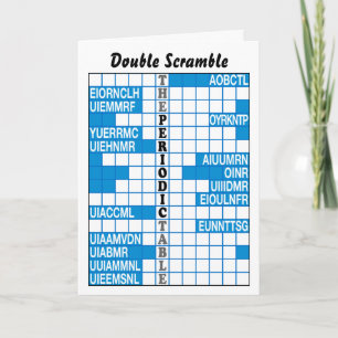 Carte La bousculade de mot de Tableau périodique