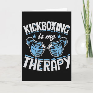 Carte La boxe thaïlandaise est ma thérapie drôle boxe ka