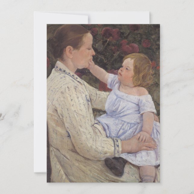 Carte La caresse de l'enfant | Mary Cassatt (Devant)
