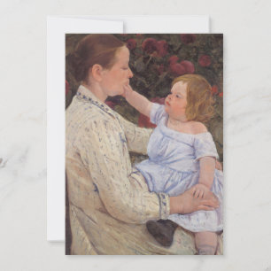 Carte La caresse de l'enfant   Mary Cassatt