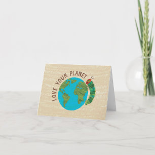 Carte La Caterpillar très affamée Aimez votre planète