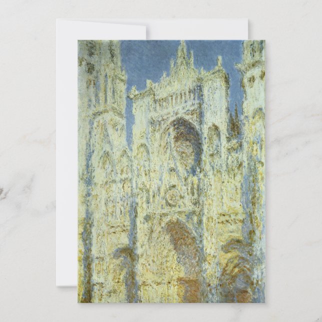 Carte La Cathédrale de Rouen, façade ouest, soleil, Clau (Devant)