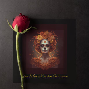 Carte La Catrina Souci Jour des Morts Crâne de Sucre