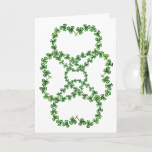 Carte La chance des Irlandais, Saint Patrick, 4 Shamrock