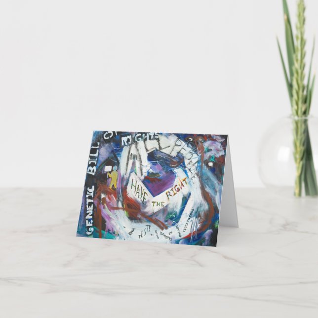 Carte La charte génétique des droits Peinture #9 Card (Devant)