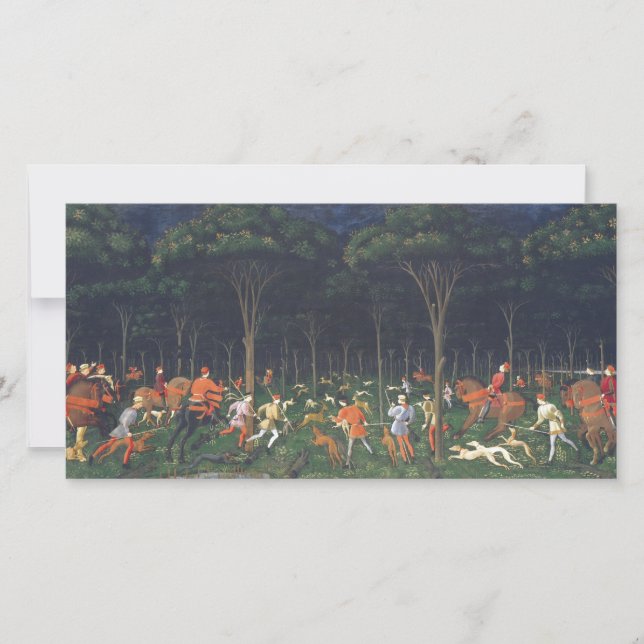 Carte La chasse dans la forêt (par Paolo Uccello) (Devant)