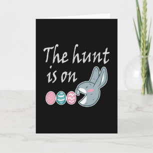 Carte La chasse est sur la chasse aux oeufs de lapin de