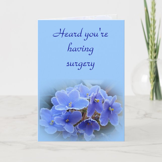 Carte La chirurgie bleue de violettes africaines (Devant)