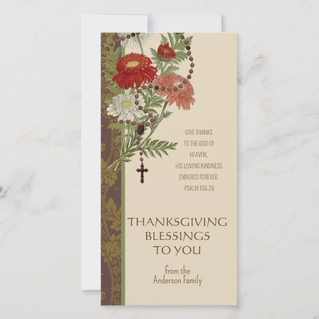 Carte La chute religieuse quitte Rosary Thanksgiving Hol (Devant)