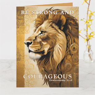 Carte La Citation Bible Lion Soyez Forte Allez Bien Bien