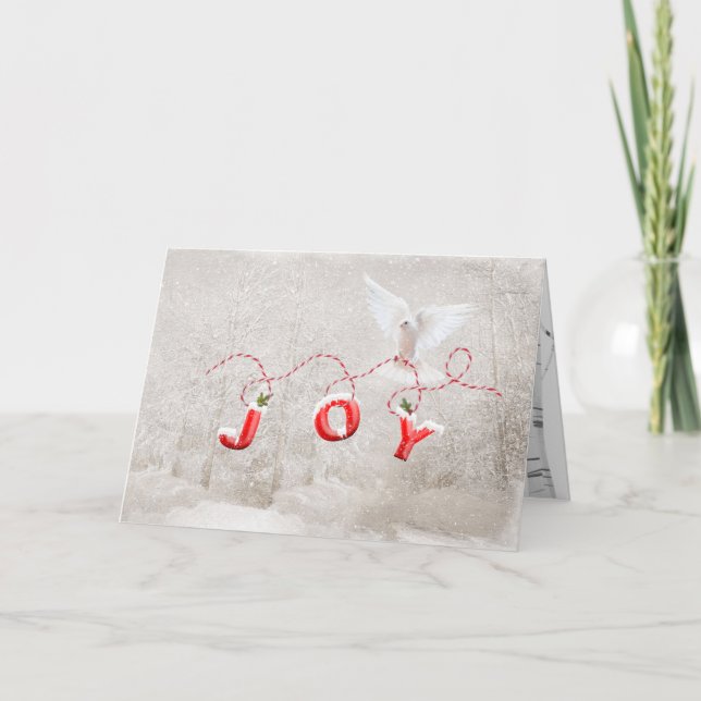 Carte La colombe de Noël avec joie (Devant)