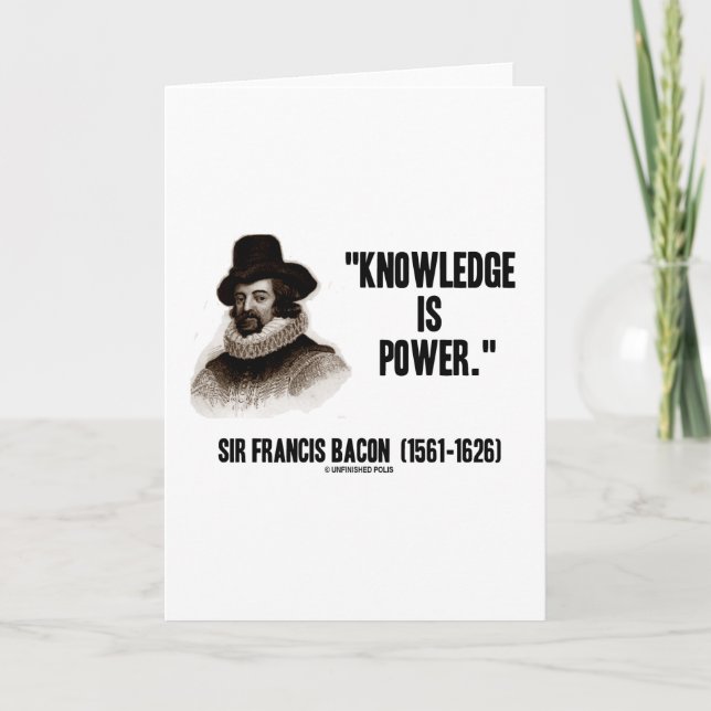 Carte La connaissance de monsieur Francis Bacon est (Devant)