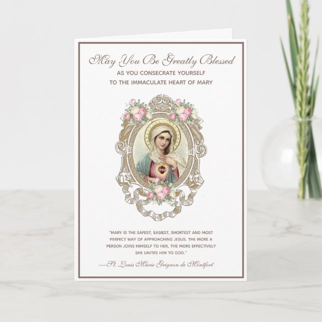 Carte La consécration catholique à la Vierge Marie Relig (Devant)
