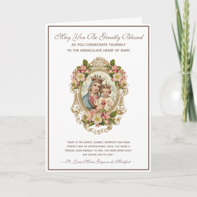 Carte La consécration catholique à la Vierge Marie Relig (Devant)