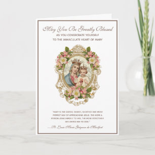 Carte La consécration catholique à la Vierge Marie Relig