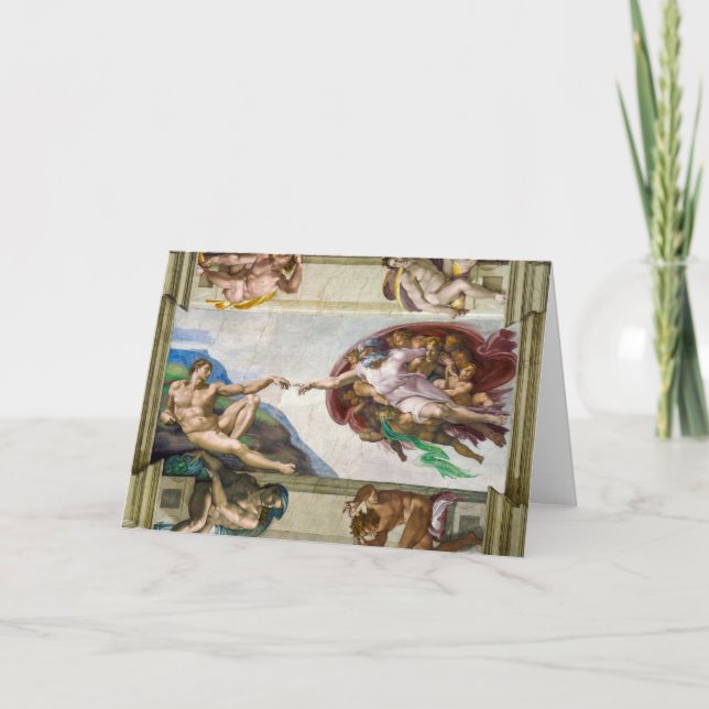 Carte La création d'Adam | Michel-Ange | (Devant)