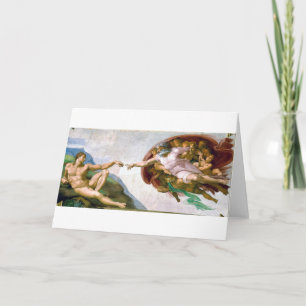 Carte La création d'Adam, Michel-Ange, 1508-1512