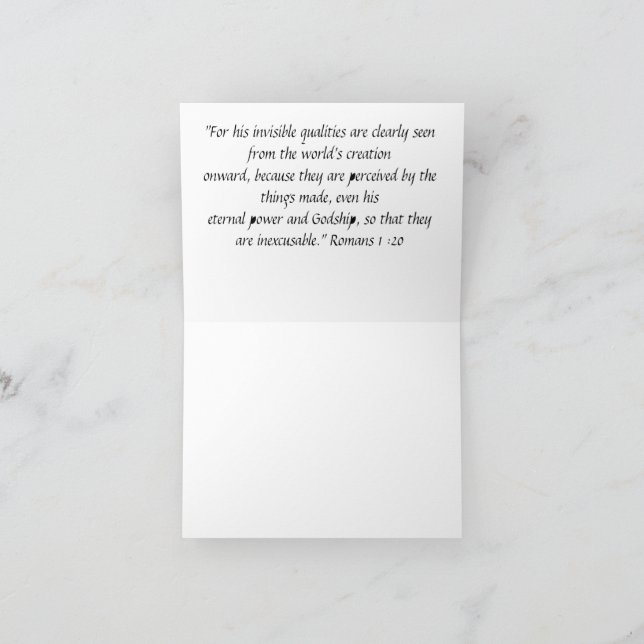 Carte "La création de Dieu" (Intérieur)