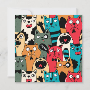 Carte La Crowd of cats