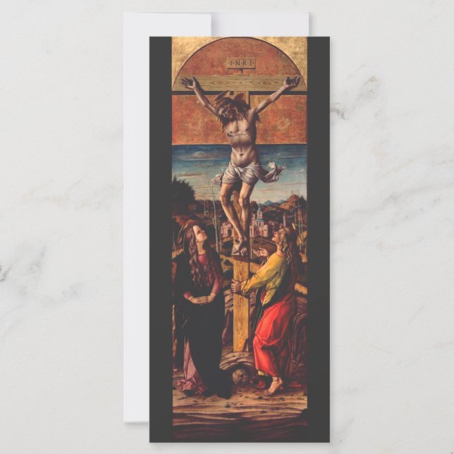 Carte La Crucifixion d'après Carlo Crivelli Art Sacré (Devant)