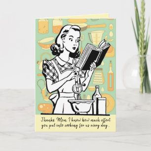 Carte La Cuisine de maman drôle Personnaliser la fête de