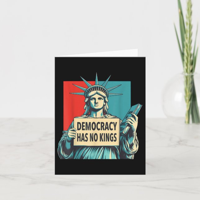 Carte La Démocratie N'A Pas De Rois 4 juillet Statue De  (Devant)
