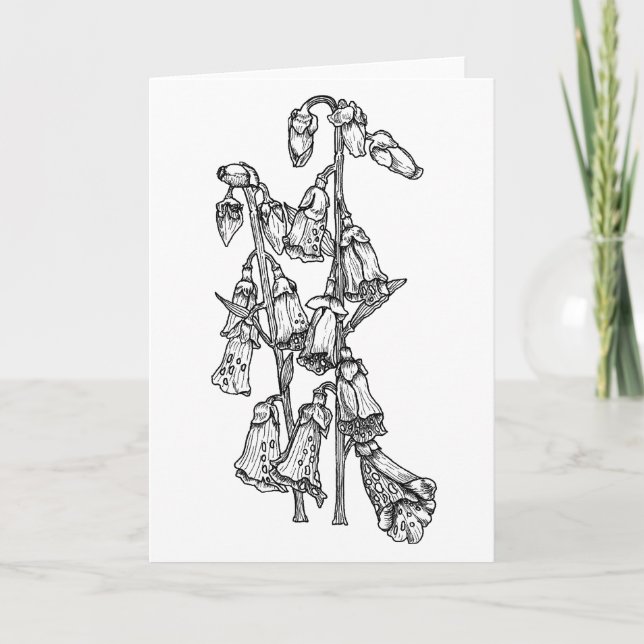 Carte La digitale fleurit la couleur il vous-même (Devant)