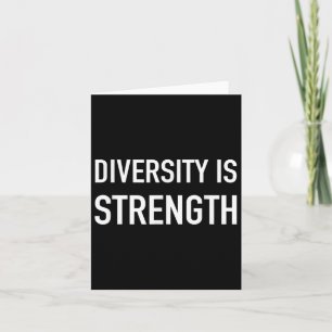 Carte La diversité est une force - Citation tendance pop