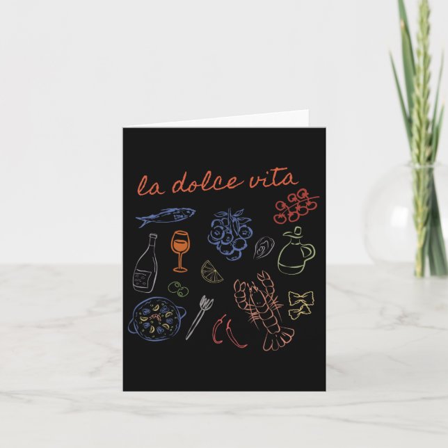 Carte La Dolce Vita Cute Italie Ciao Bella Girl Summer O (Devant)