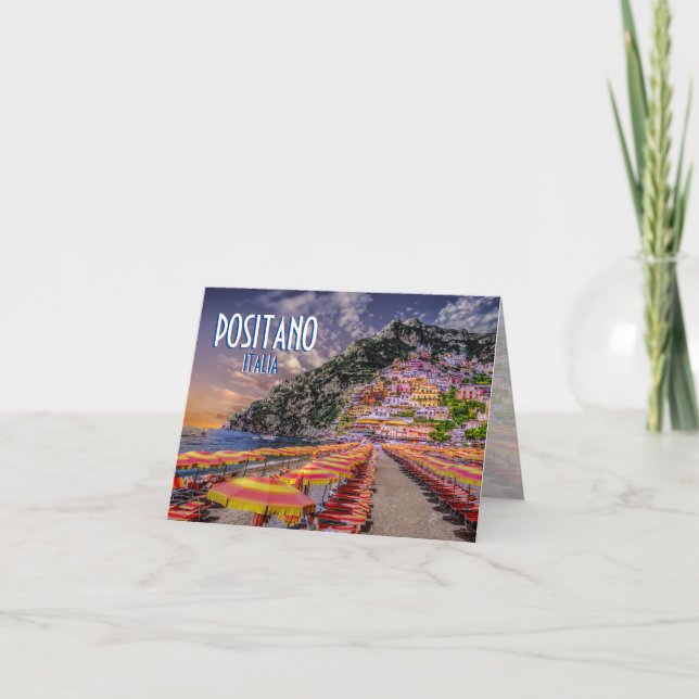 Carte La falaise de l'Italie de plage de Positano (Devant)