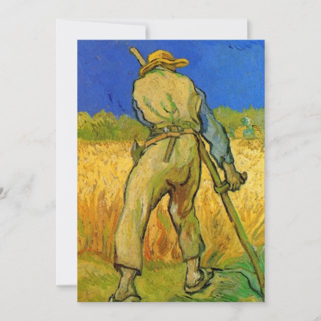 Carte La Faucheuse (après Millet) par Vincent van Gogh (Devant)