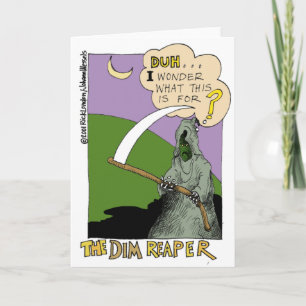 Carte La faux sombre Cadeaux de dessin animé drôle d'Hal