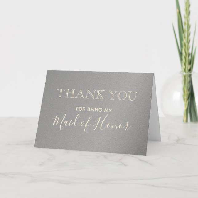 Carte La femme d'honneur du Mariage Merci (Devant)