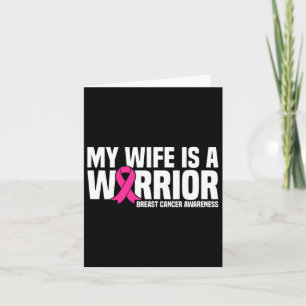 Carte La Femme Est Un Guerrier Pink Ribbon Cancer du Sei