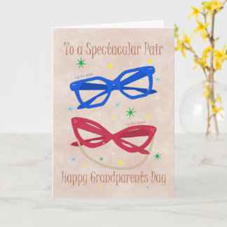 Carte La fête des grands-parents à un couple spectaculai