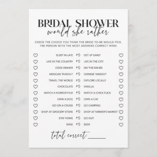 Carte La Fête des mariées noire et blanche qu'elle préfè