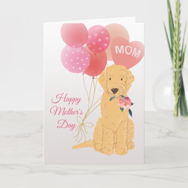 Carte La fête des mères, amour de Goldendoodle Dog (Devant)