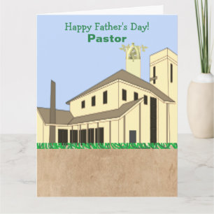 Carte La Fête des pères du pasteur du Bldg Church afro-a