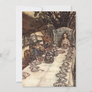 Carte La fête du thé de la haine par Arthur Rackham