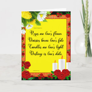 Carte La Fleur de l'amour des roses