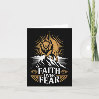 Carte La foi sur la peur Christian Lion Jésus Béni Papa 