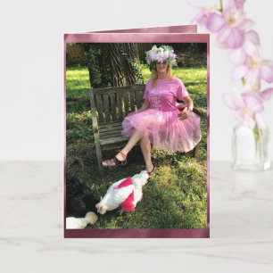 Carte La folle dingue poule PINK - Joyeux anniversaire