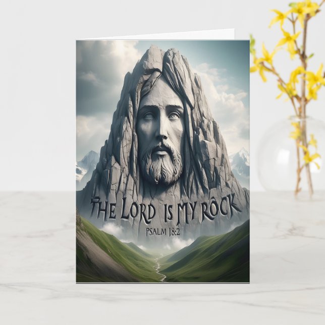 Carte La force de mon salut Le Seigneur est mon rocher (Fleur jaune)