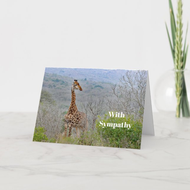 Carte La Giraffe Savannah Photo Sympathie (Devant)